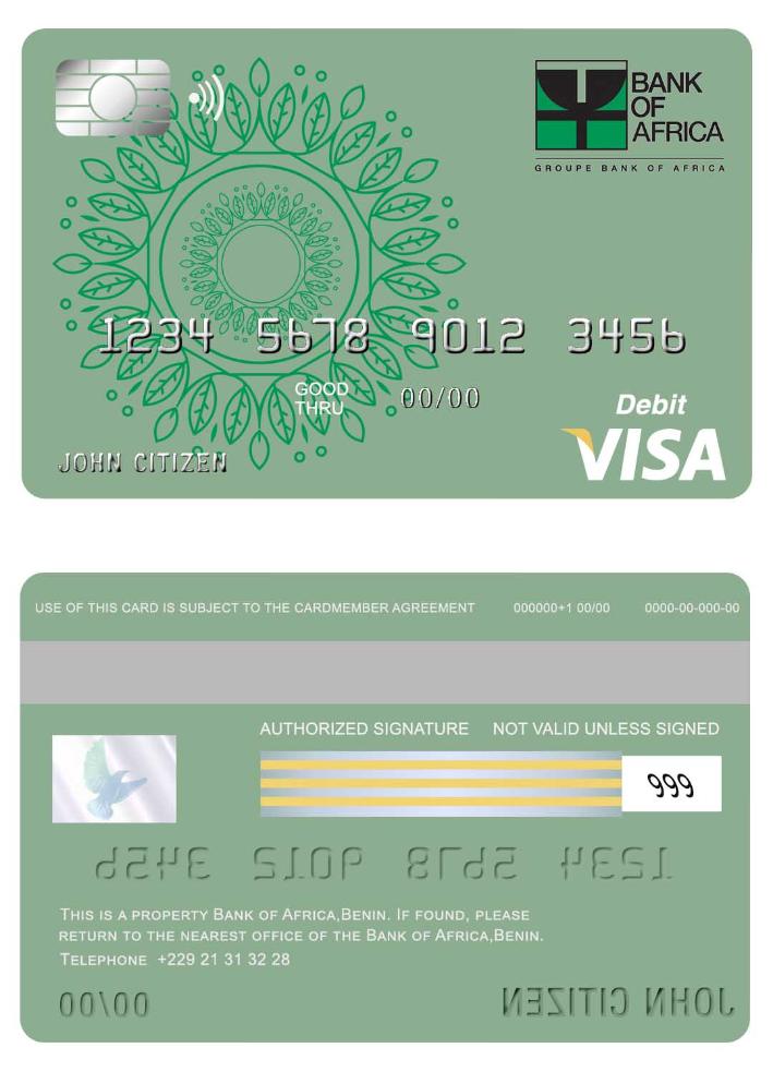 Benin Bank of Africa visa card